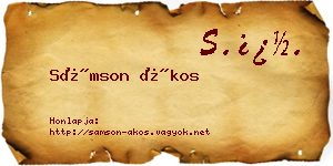 Sámson Ákos névjegykártya