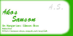 akos samson business card